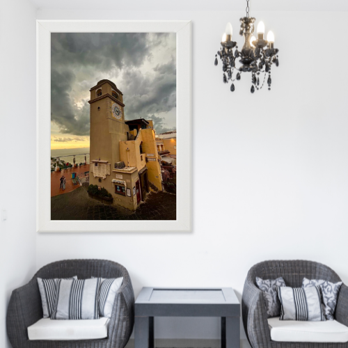 Poster con Cornice 40x60 Capri Piazzetta