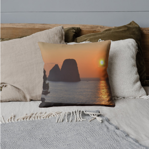 All Over Print Cushion Capri Faraglioni enchanted