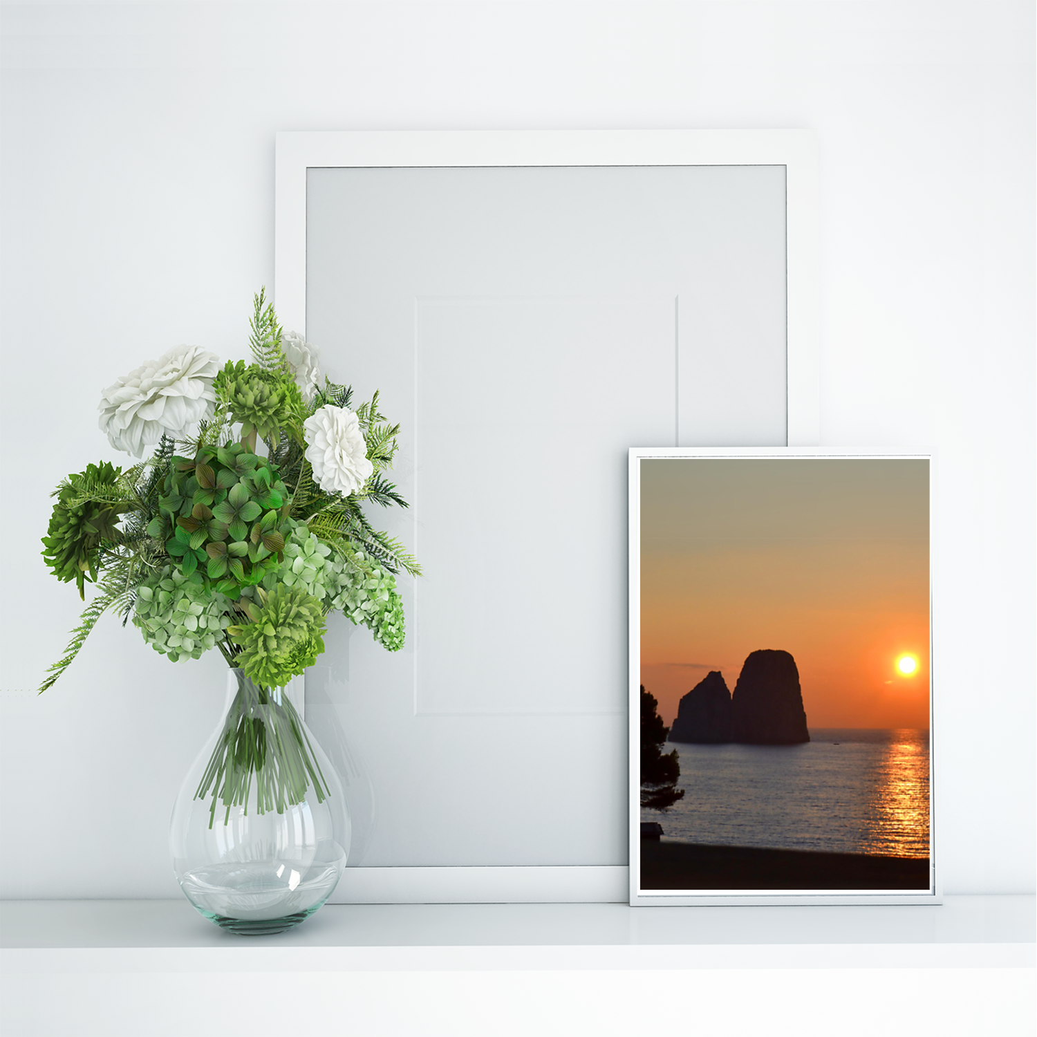 Poster con Cornice 30x45 Capri Faraglioni incantati