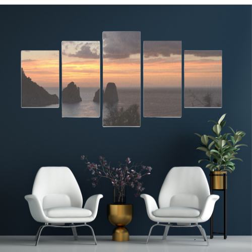 Canvas 5 Pannelli Medium Telaio Capri Morning Symphony