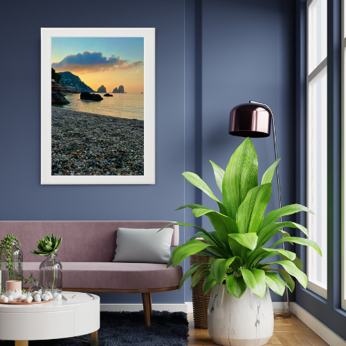 Poster con Cornice 40x60 Capri Alba da Sogno