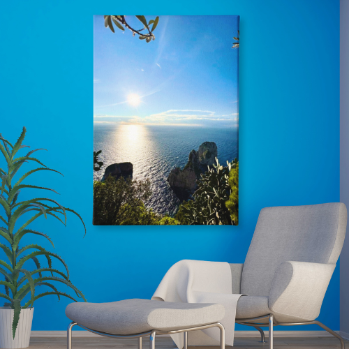 Capri dawn between sky and sea Canvas