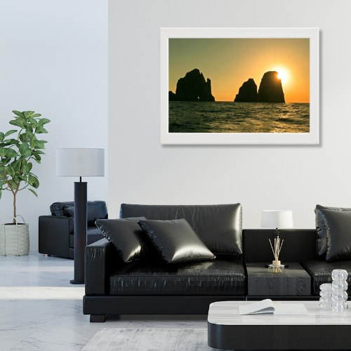 Poster con Cornice 60x40 Raggi di Capri