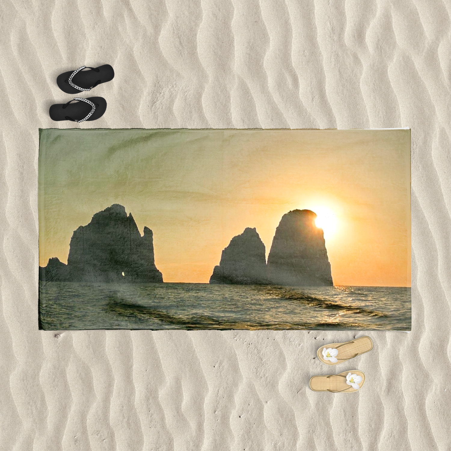 Capri Rays Beach Towel