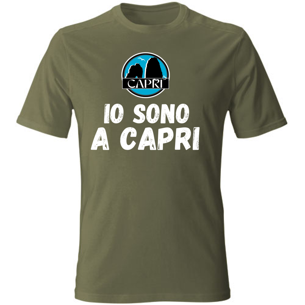 T-Shirt Kids I AM IN CAPRI WHITE WRITING