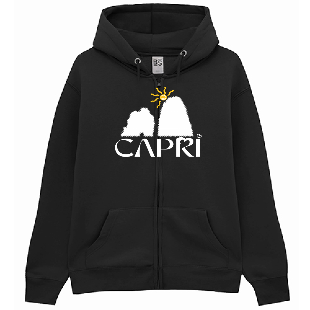 Premium Hoodie Zip CAPRI HAPPY FARAGLIONI WHITE
