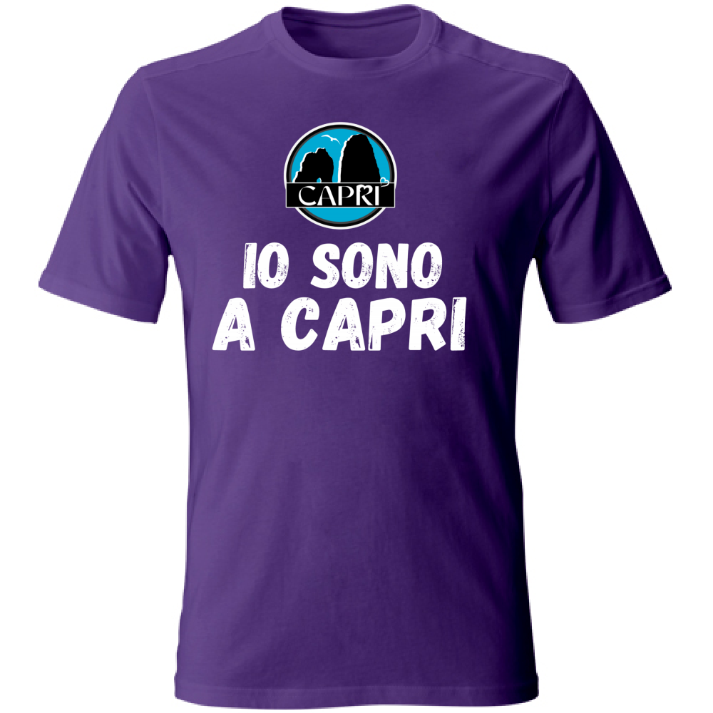 T-Shirt Unisex IO SONO A CAPRI SCRITTA BIANCA
