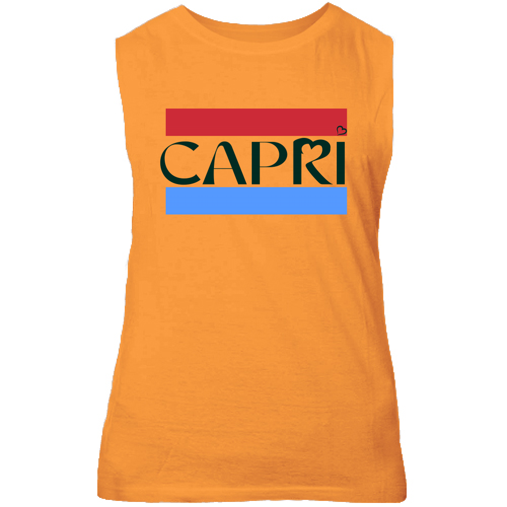 Canotta Unisex CAPRI FASCIA ROSSO BLUE SCRITTA NERA