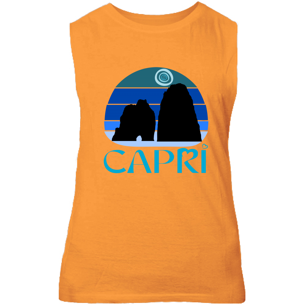 Canotta Unisex CAPRI VINTAGE TRAMONTO AZZURRATO