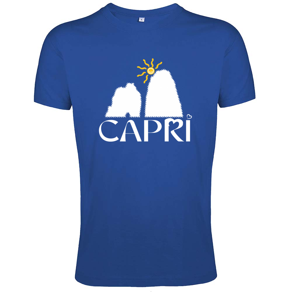 Men Fit T-Shirt CAPRI HAPPY FARAGLIONI WHITE