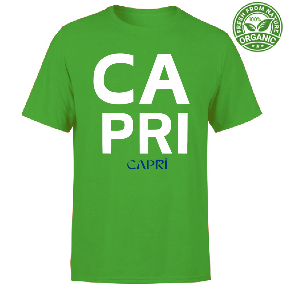 T-Shirt Unisex Organic CAPRI DESIGN SCRITTA BIANCA