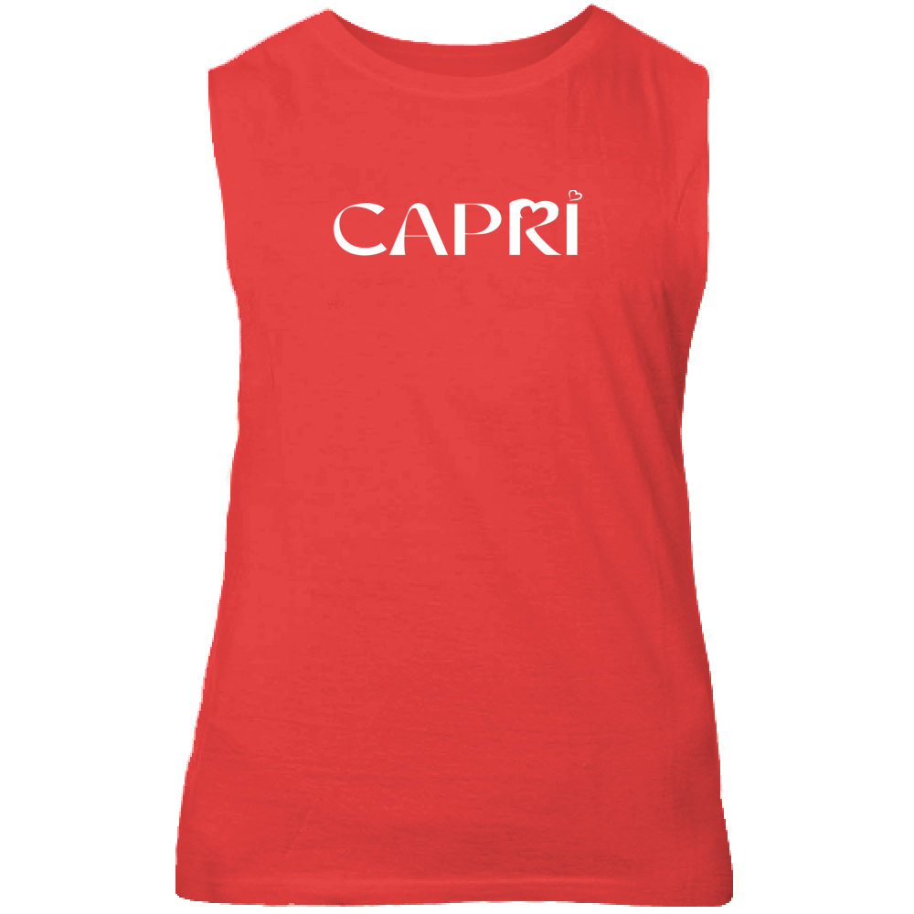 Canotta Unisex CAPRI MINIMAL SCRITTA BIANCA