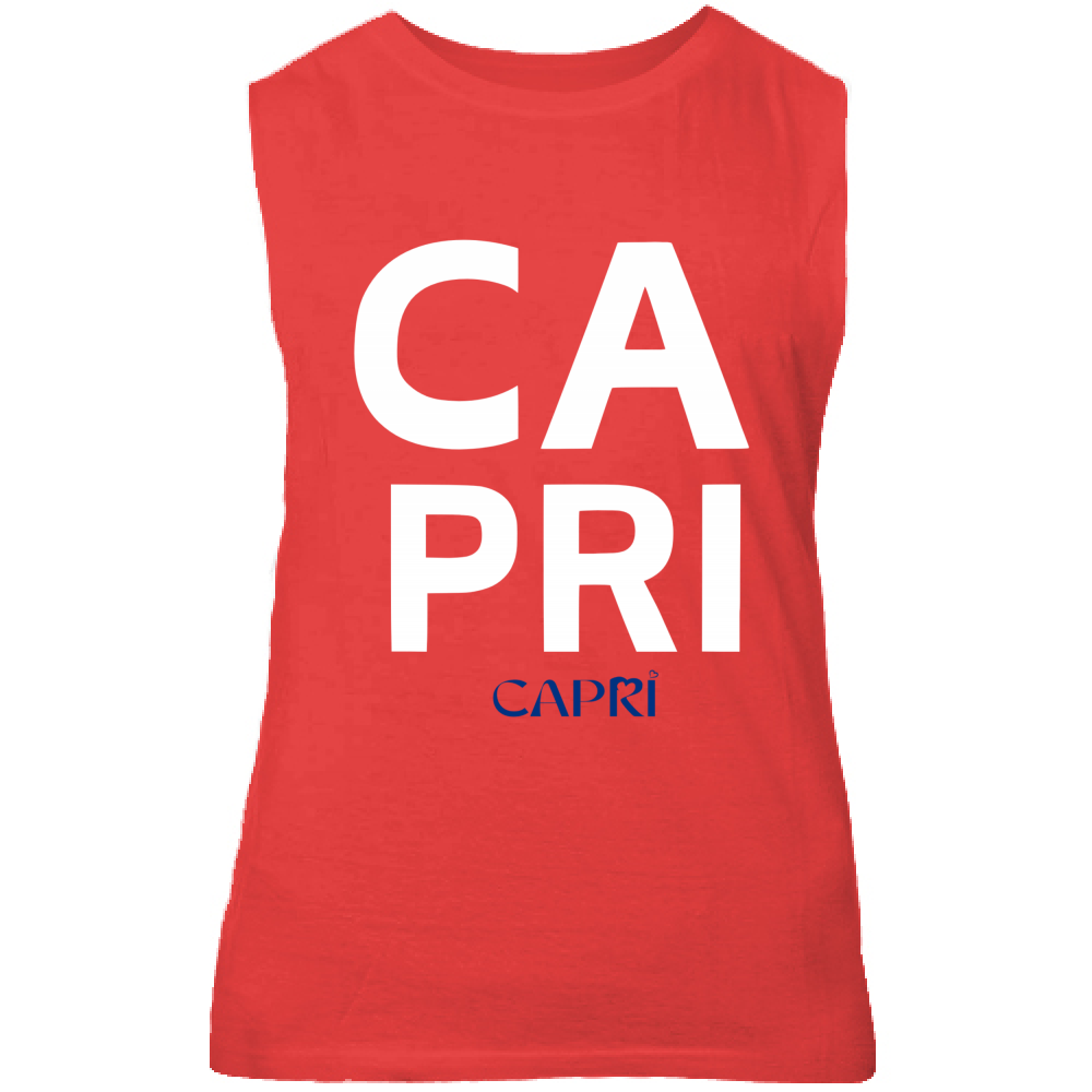 Canotta Unisex CAPRI DESIGN SCRITTA BIANCA