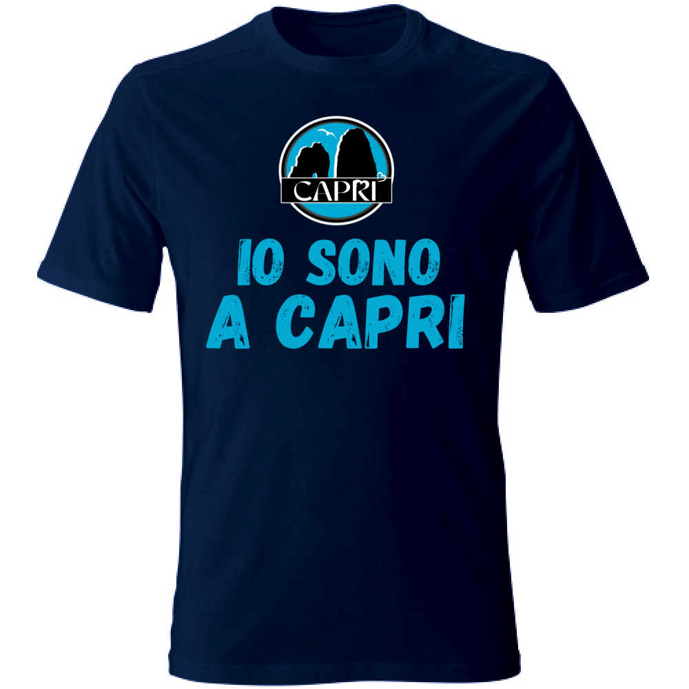 Unisex T-Shirt I AM IN CAPRI BLUE WRITING