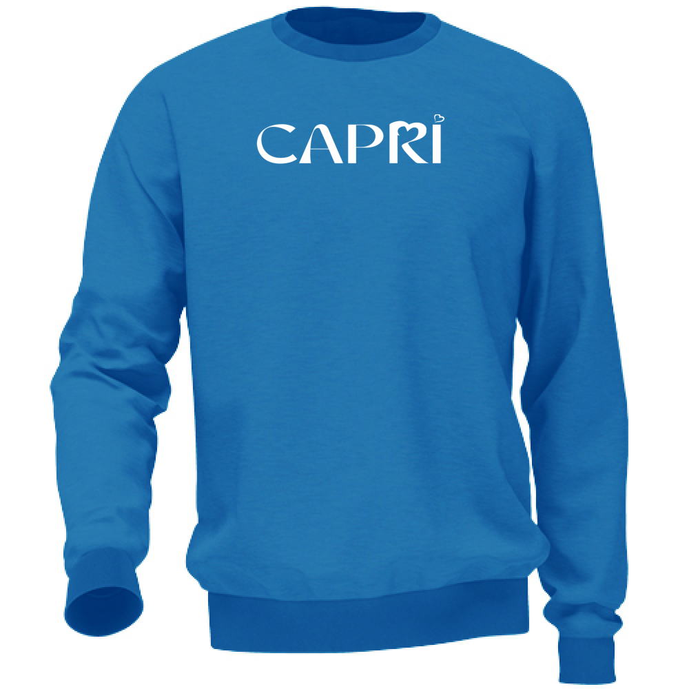 Unisex Sweatshirt CAPRI MINIMAL WHITE WRITING