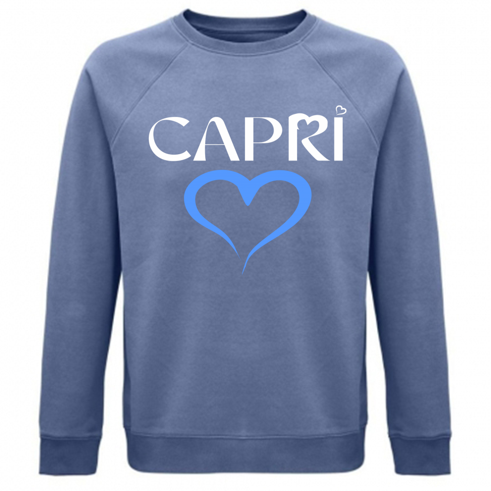 Unisex Organic Sweatshirt CAPRI HEART BLUE