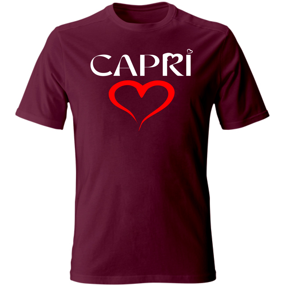 Unisex T-Shirt HEART CAPRI RED