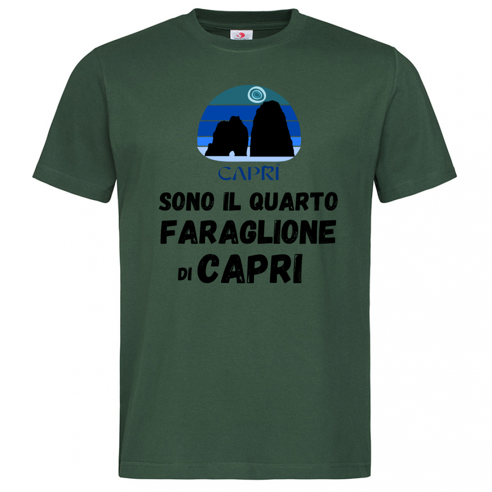 T-Shirt Men Premium SONO IL QUARTO FARAGLIONE DI CAPRI SCRITTA NERA