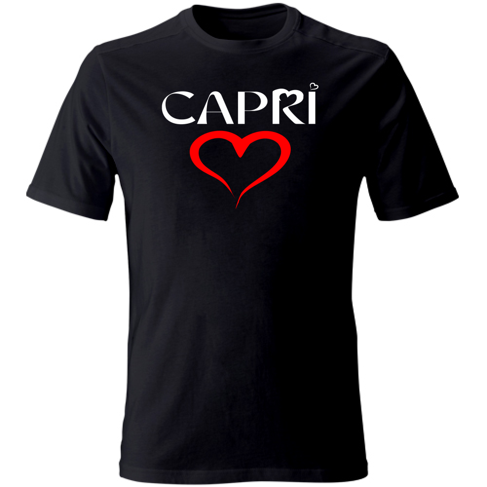 Unisex T-Shirt Large RED CAPRI HEART