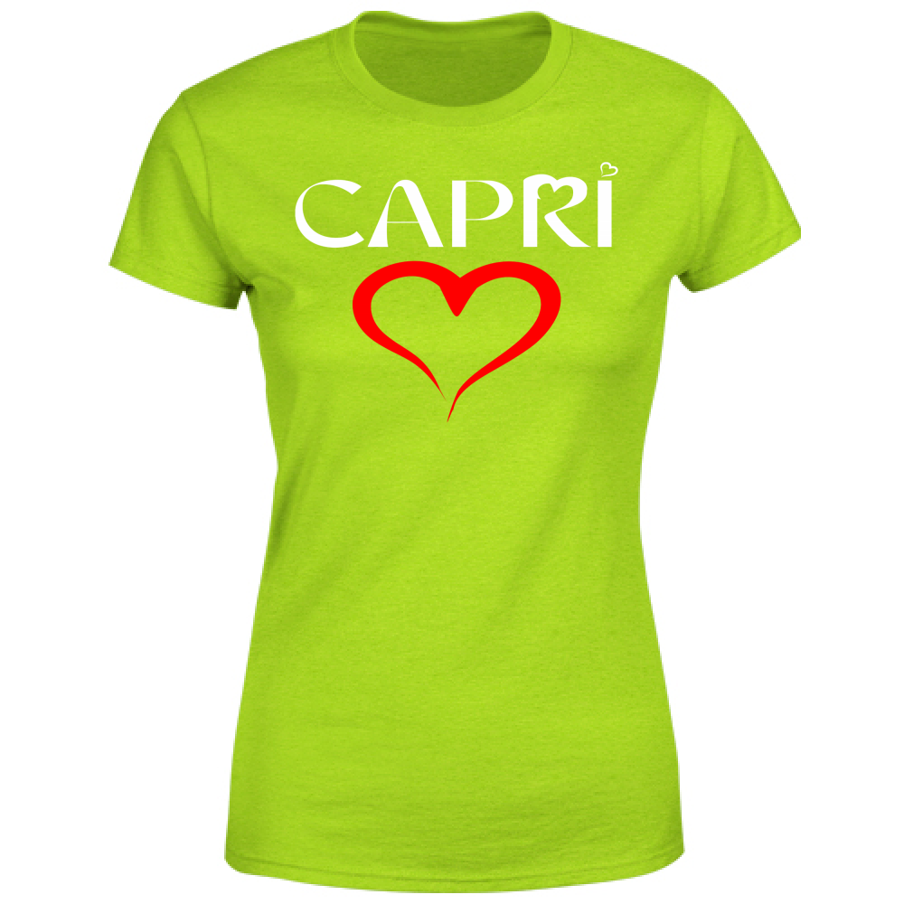 T-Shirt Donna CUORE CAPRI ROSSO