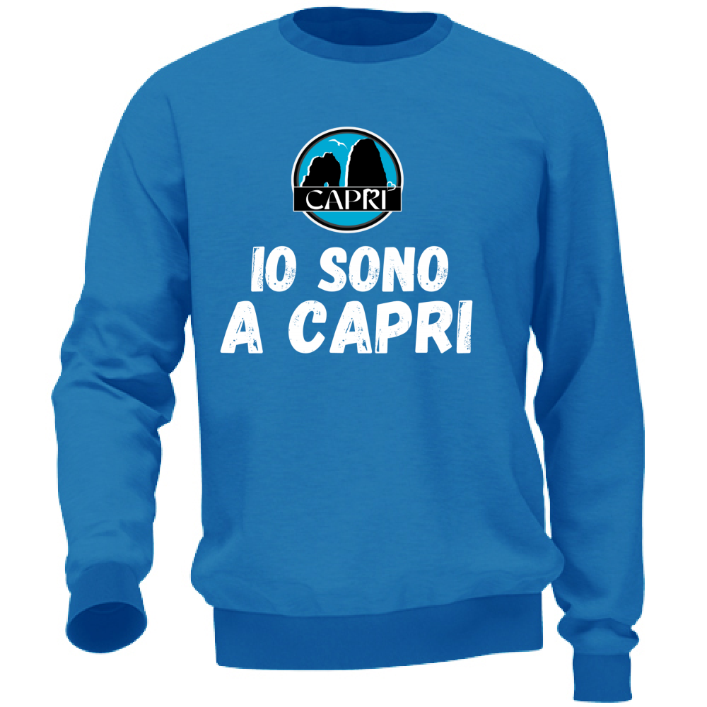 Felpa Unisex IO SONO A CAPRI SCRITTA BIANCA