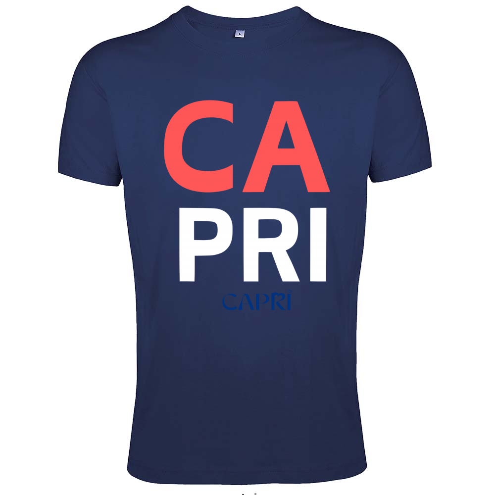 T-Shirt Men Fit CAPRI DESIGN SCRITTA ROSSA