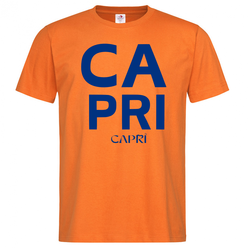 T-Shirt Men Premium CAPRI DESIGN SCRITTA BLUE