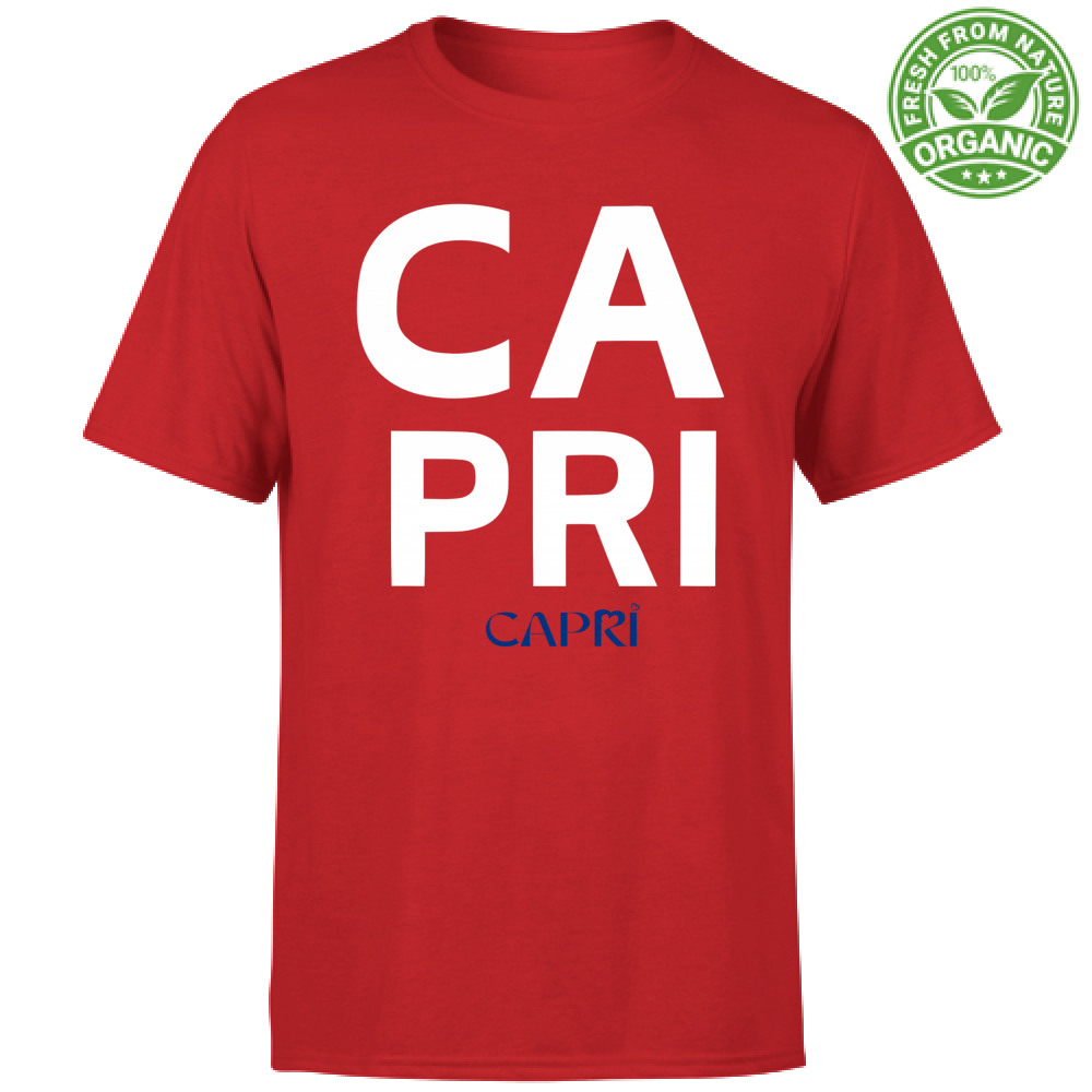 T-Shirt Bambino Organic CAPRI DESIGN SCRITTA BIANCA