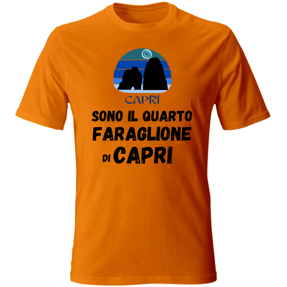 T-Shirt Bambino SONO IL QUARTO FARAGLIONE DI CAPRI SCRITTA NERA