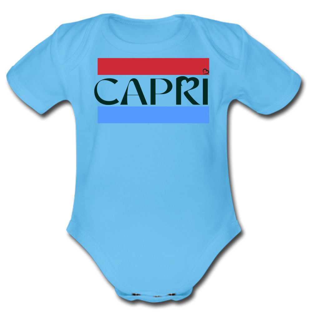Body Bambino CAPRI FASCIA ROSSO BLUE SCRITTA NERA
