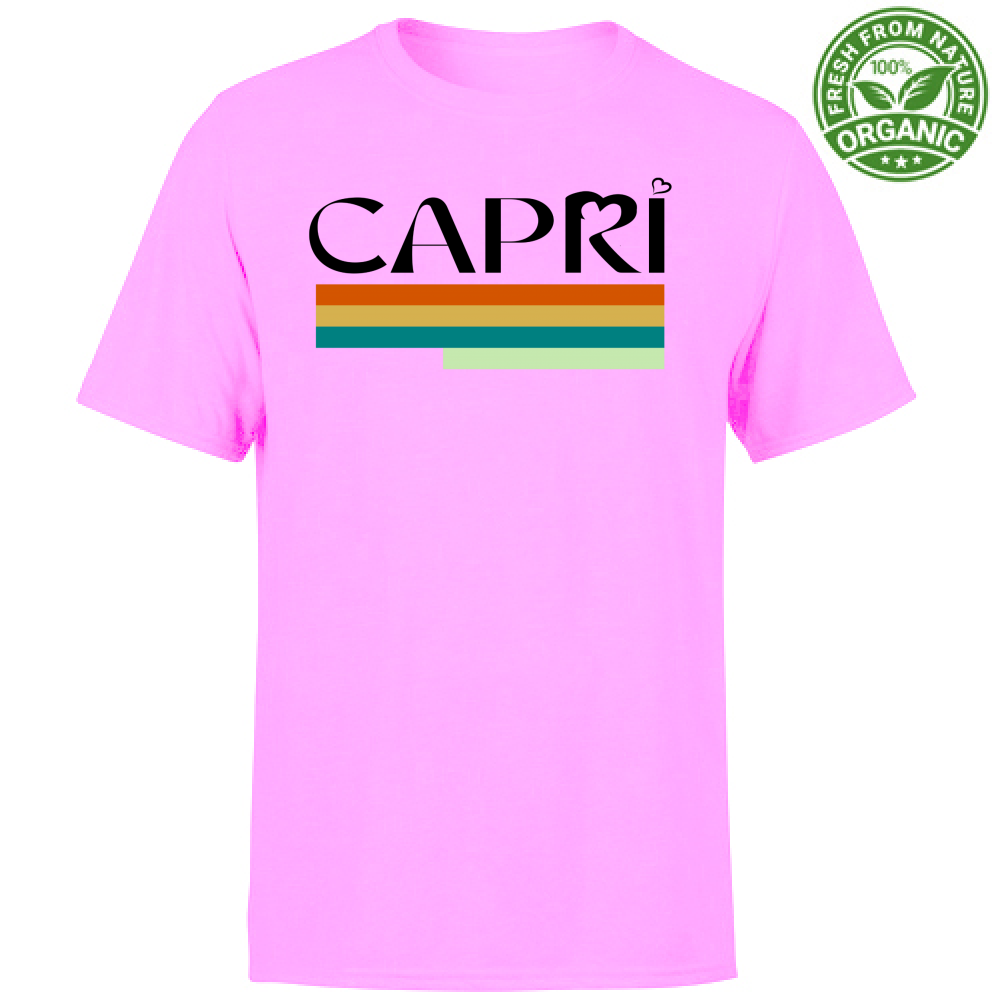 T-Shirt Unisex Organic CAPRI TECHNICAL COLOR BLACK WRITING