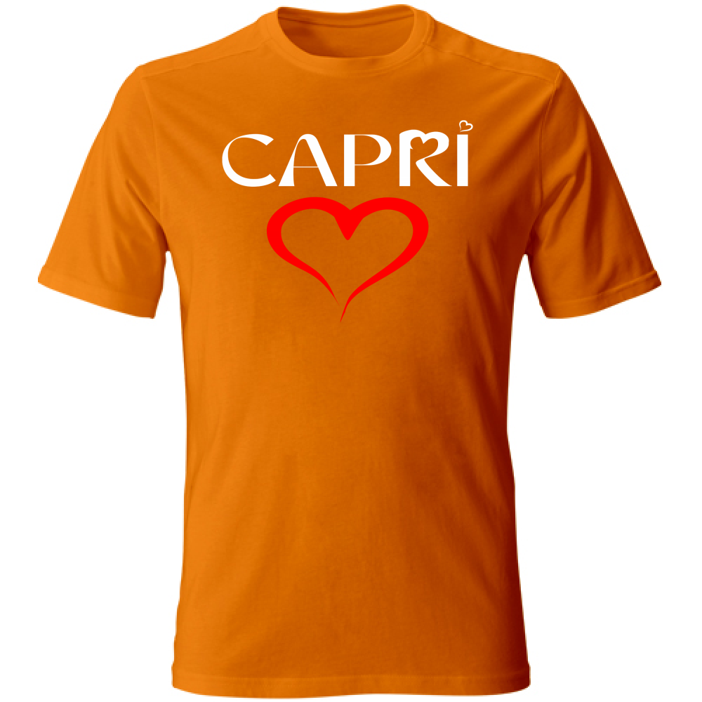 Unisex T-Shirt HEART CAPRI RED