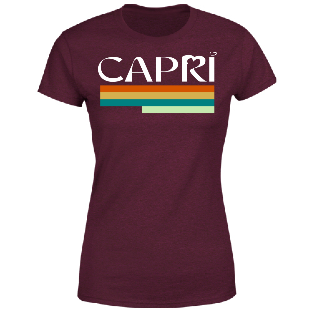 Women's T-Shirt CAPRI TECHNICOLOR WHITE WRITING