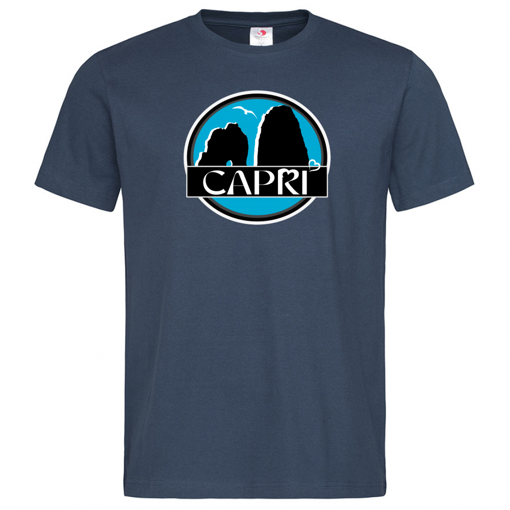 T-Shirt Men Premium CAPRI CERCHIO MAGICO CON  FARAGLIONI