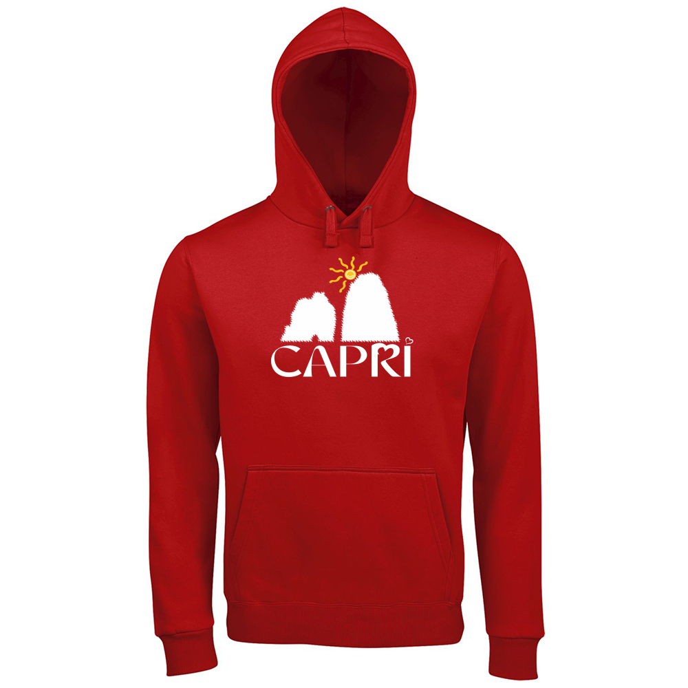 Premium Men's Hoodie CAPRI HAPPY FARAGLIONI WHITE