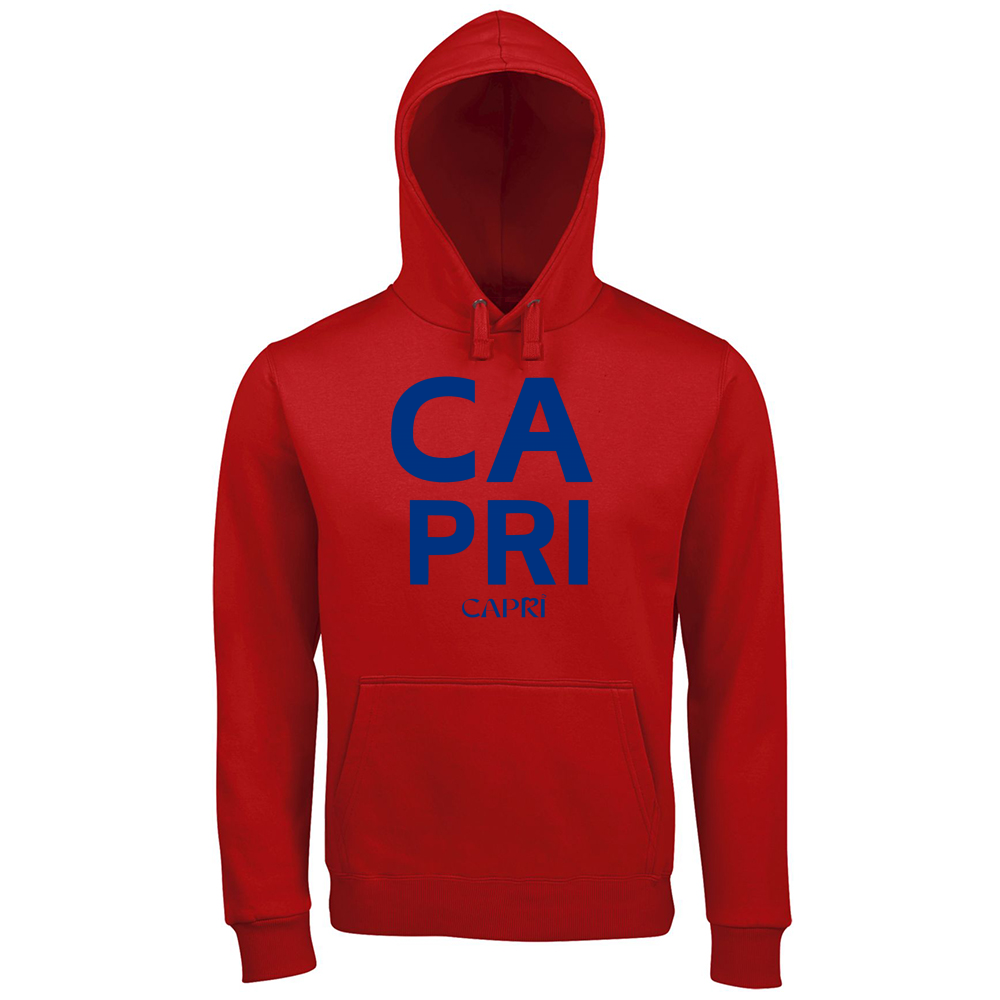 Hoodie Premium Men CAPRI DESIGN SCRITTA BLUE