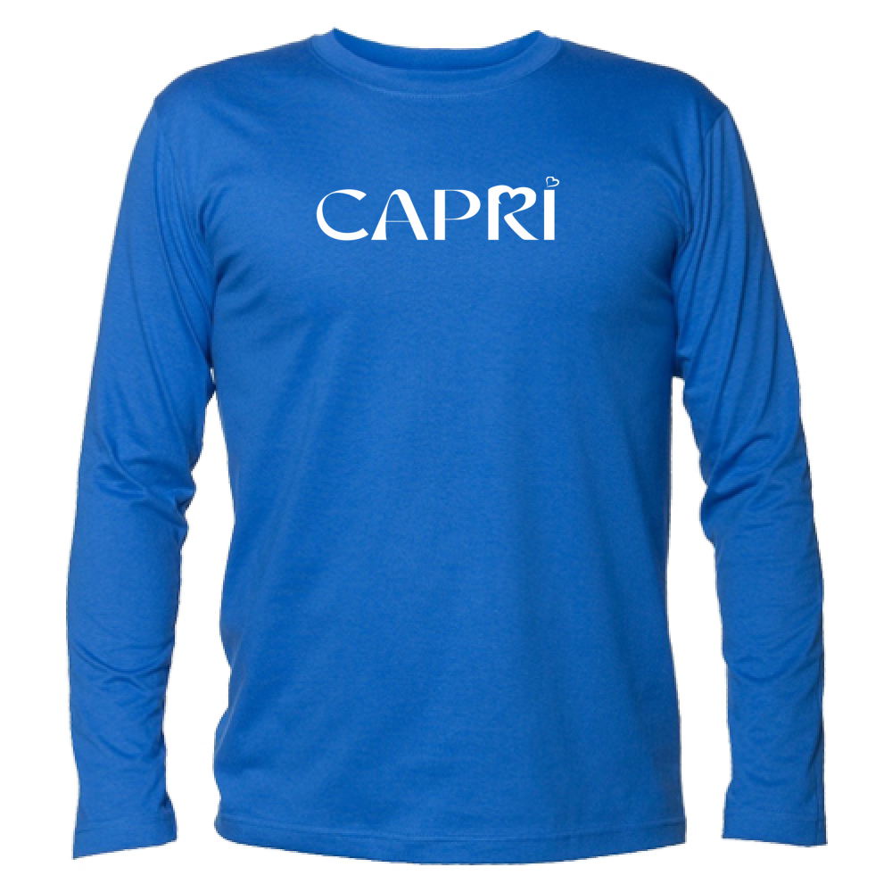 Unisex Long Sleeve T-Shirt CAPRI MINIMAL WHITE WRITING