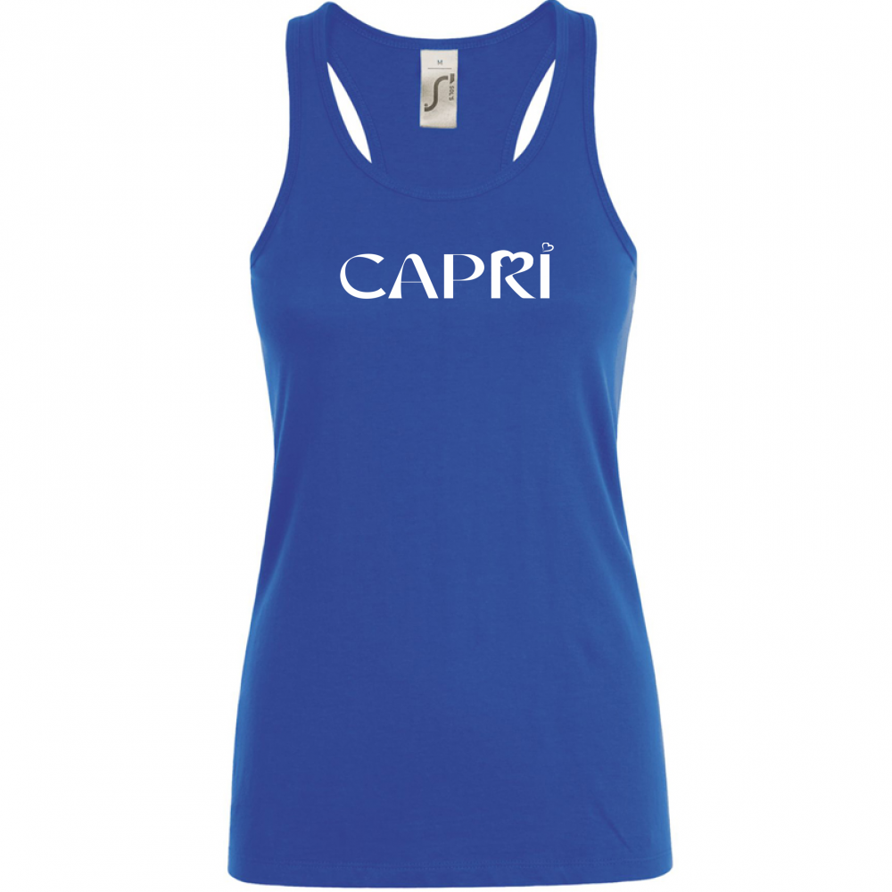 Canotta Donna CAPRI MINIMAL SCRITTA BIANCA