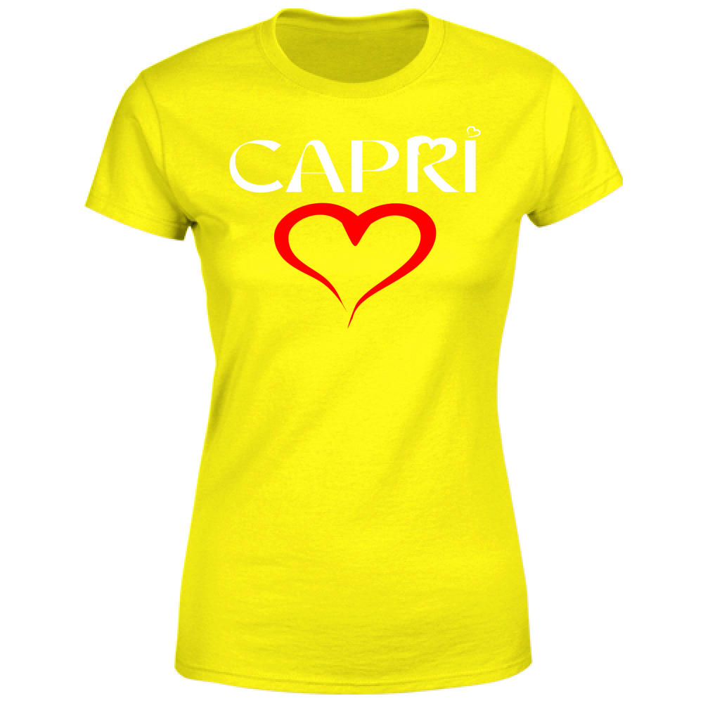 T-Shirt Donna CUORE CAPRI ROSSO