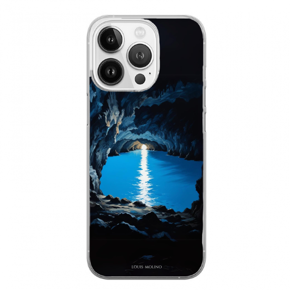 Rubber Cover iPhone 14 Pro Max BLUE CAVE FANTASY