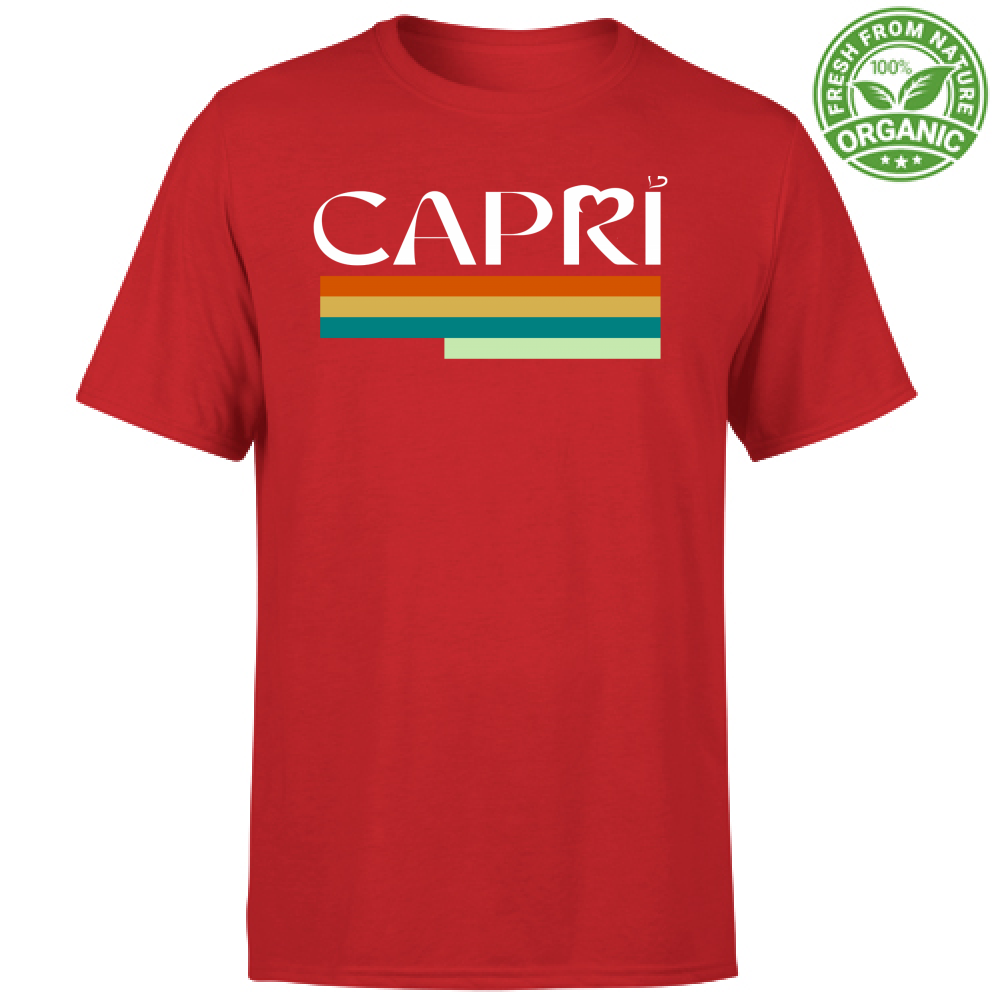 T-Shirt Bambino Organic CAPRI TECNICOLOR SCRITTA BIANCA