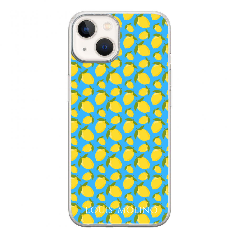Rubber Cover iPhone 14 LEMON BLUE CAPRI