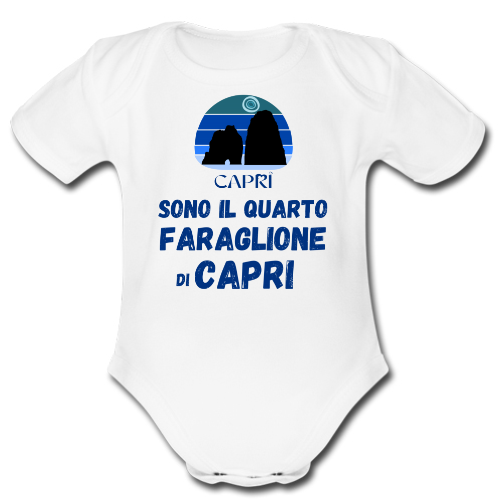 Body Bambino SONO IL QUARTO FARAGLIONE DI CAPRI SCRITTA BLUE