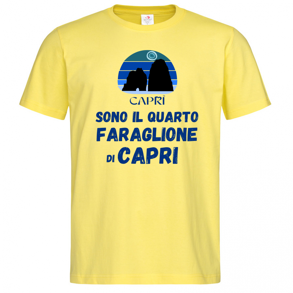 T-Shirt Men Premium SONO IL QUARTO FARAGLIONE DI CAPRI SCRITTA BLUE