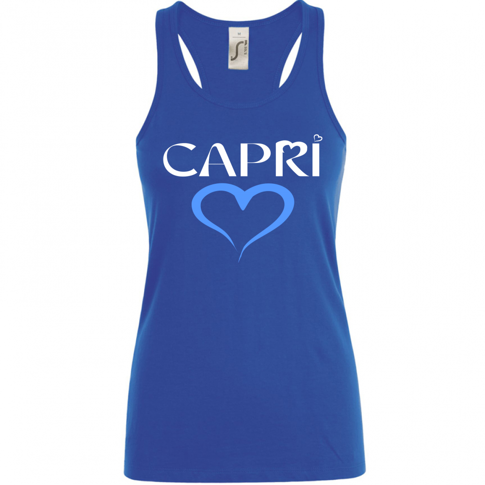 Women's Tank Top CAPRI HEART BLUE