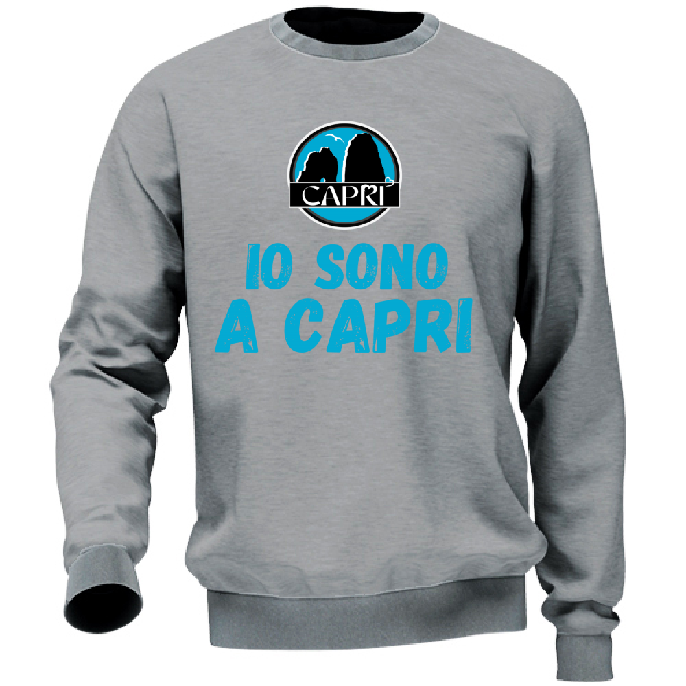 Felpa Unisex IO SONO A CAPRI SCRITTA AZZURRA