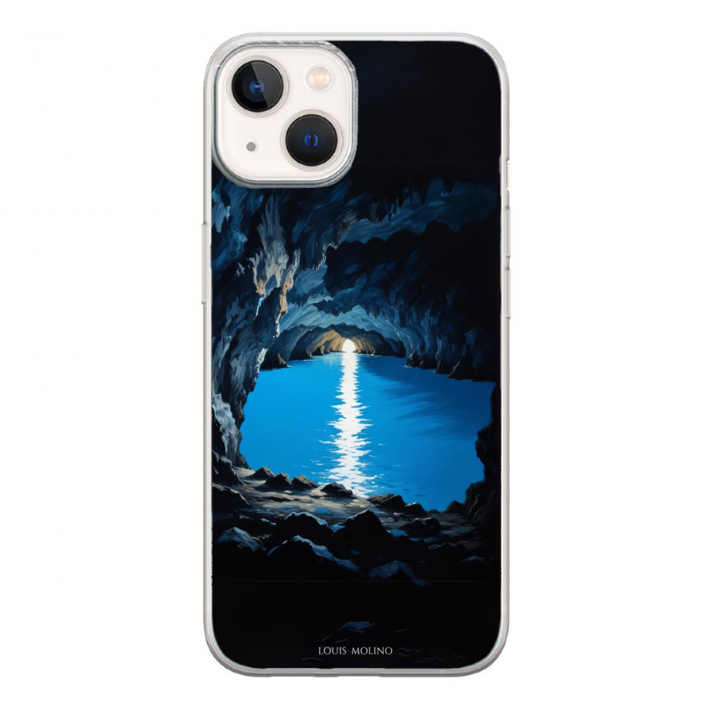Rubber Cover iPhone 14 BLUE CAVE FANTASY