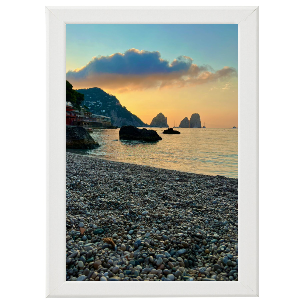Poster con Cornice 40x60 Capri Alba da Sogno