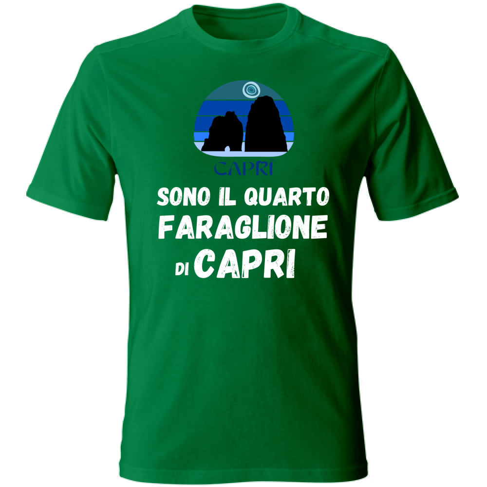 T-Shirt Unisex SONO IL QUARTO FARAGLIONE DI CAPRI SCRITTA BIANCA