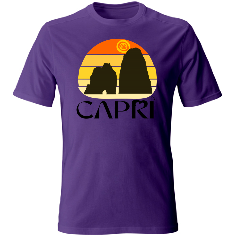T-Shirt Kids CAPRI SUNSET VINTAGE BLACK WRITING